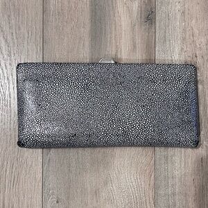 Lodis Black and Silver StingRay Clutch